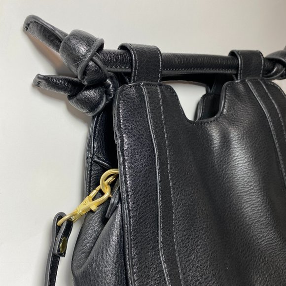 Anthropologie Mini Knotted Black Crossbody bag - Picture 2 of 4